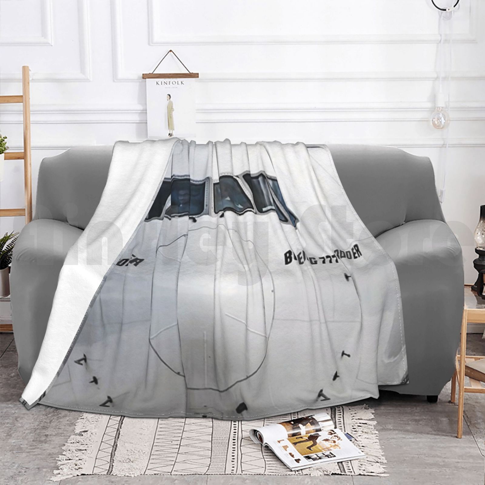 Boeing 777 Nose View Blanket F - Commercial Fabric Printing review and price