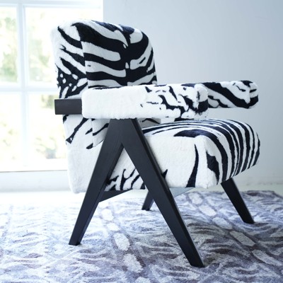 Cow Print Accent Chair  Tufted - Commercial Fabric Printing review and price